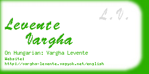 levente vargha business card